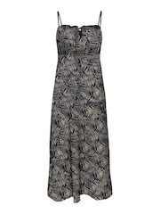 ONLY Palm Print Cami Ruched Midi Dress - Bild 7 von 9