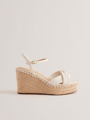 Ted Baker White Amaalia High-Heeled Wedges - Image 1 of 4