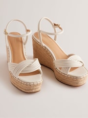 Ted Baker White Amaalia High-Heeled Wedges - Image 2 of 4