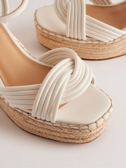 Ted Baker White Amaalia High-Heeled Wedges - Image 3 of 4