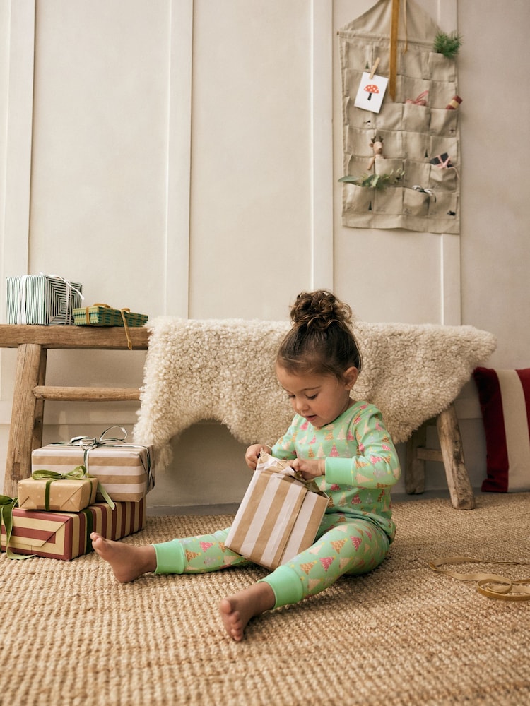 Vert/Rose - 100{Pyjama de Noël en coton (9mths-16yrs) - Image 4 of 7