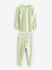 Green/Pink Tree 100% Cotton Christmas Pyjamas (9mths-16yrs) - Image 5 of 7