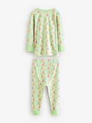 Green/Pink Tree 100% Cotton Christmas Pyjamas (9mths-16yrs) - Image 6 of 7