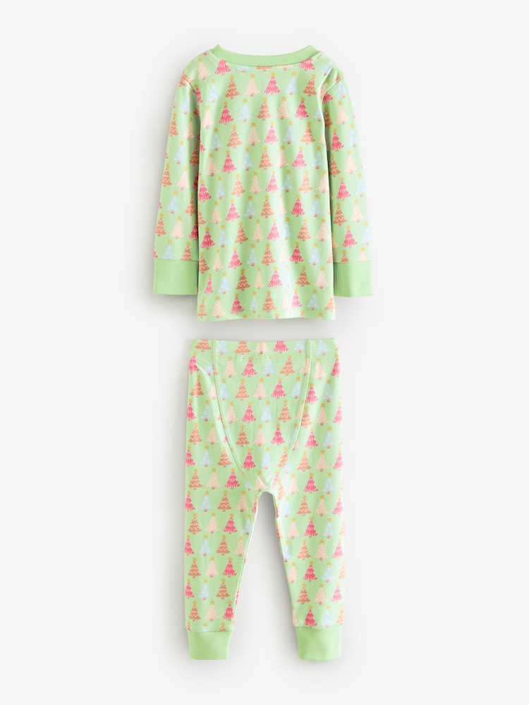 Vert/Rose - 100{Pyjama de Noël en coton (9mths-16yrs) - Image 6 of 7