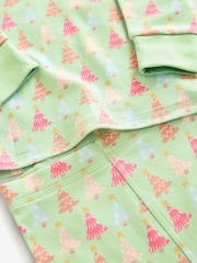 Green/Pink Tree 100% Cotton Christmas Pyjamas (9mths-16yrs) - Image 7 of 7