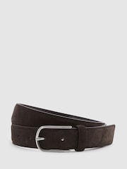 Reiss Chocolate Carrie Suede Belt - Image 1 of 4