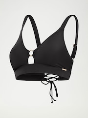 Speedo Black Womens Shaping Triangle Bikini Top with Removable Bra Pads - Image 6 of 6