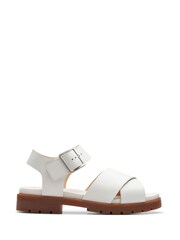 Clarks White Interest Orinoco Cross Sandals - Image 1 of 7