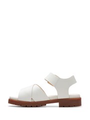 Clarks White Interest Orinoco Cross Sandals - Image 2 of 7