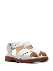Clarks White Interest Orinoco Cross Sandals - Image 4 of 7