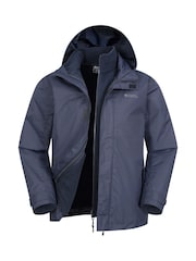 Azul - Mountain Warehouse Mens Fell 3-In-1 Water Resistant Jacket - Imagen 1 de 5