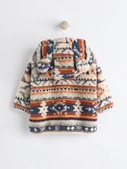 Blue/ Orange Print Baby Cosy Fleece Jacket with 3d Ears (0mths-2yrs) - Image 6 of 10