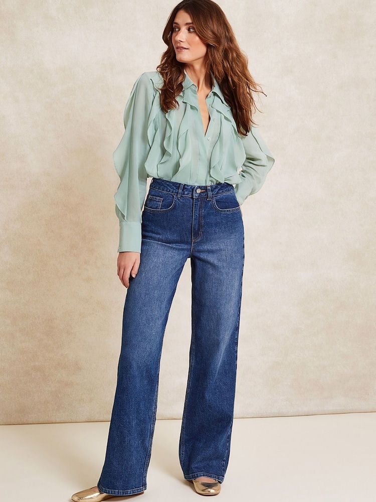 Monsoon Blue Ruby Wide Leg Jeans - Image 1 of 12 Monsoon Blue Ruby Wide Leg Jeans - Image 1 of 12