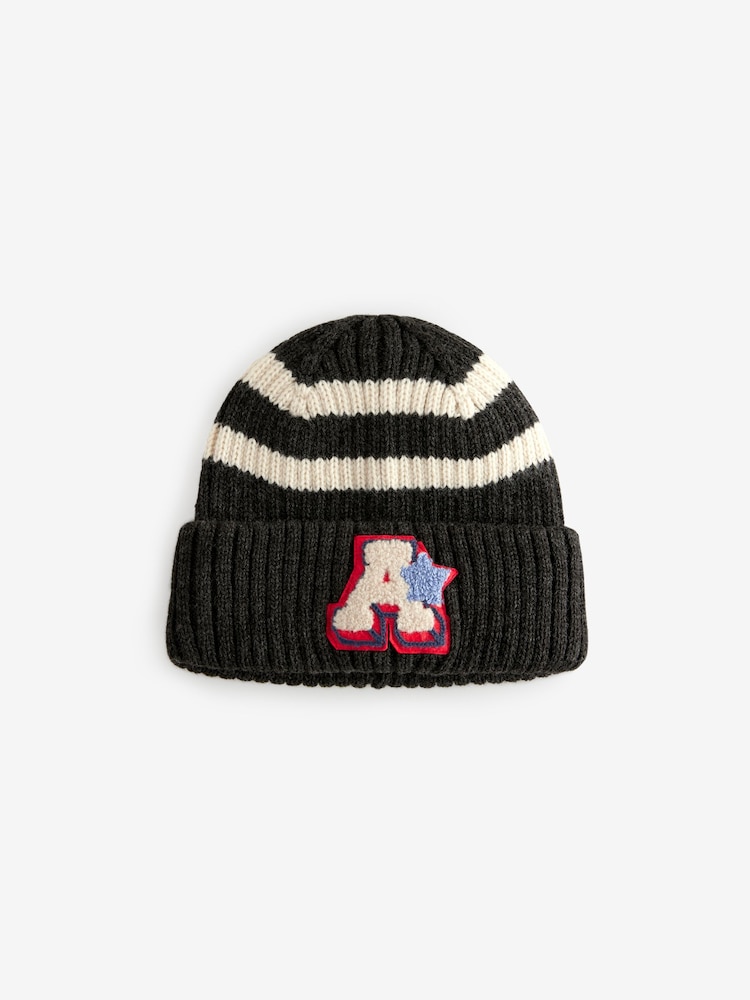 Navy Blue Varsity Beanie Hat (1-16yrs) - Image 2 of 5