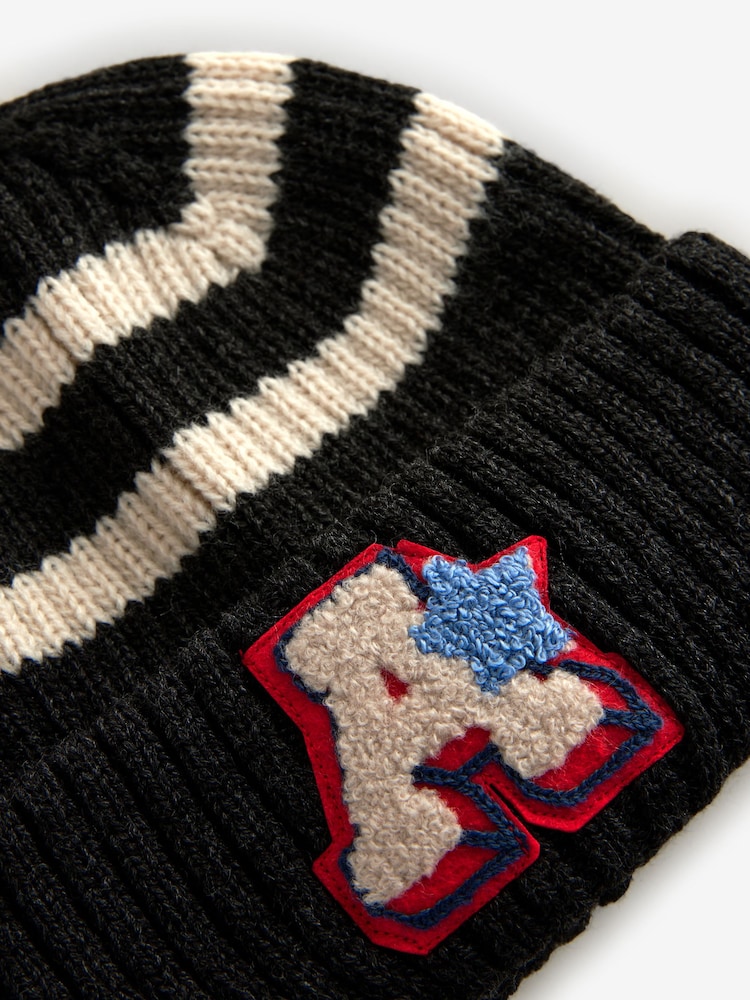 Navy Blue Varsity Beanie Hat (1-16yrs) - Image 5 of 5