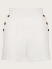 Monsoon White 100% Cotton Harper Denim Shorts - Image 5 of 5