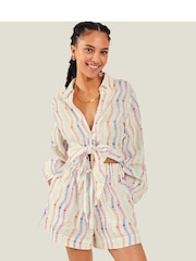 Accessorize White Stripe Shorts - Image 1 of 4