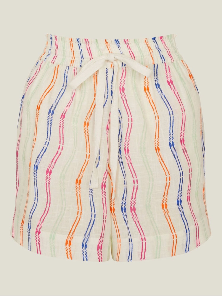 Accessorize White Stripe Shorts - Image 4 of 4