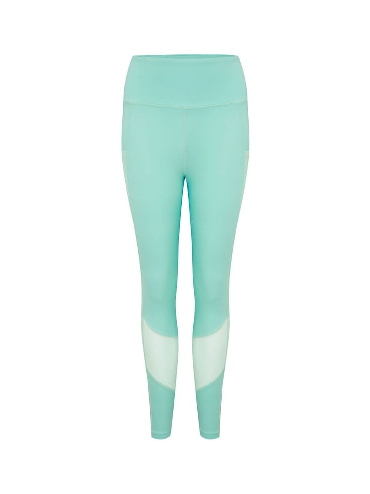Pour Moi Green Energy Full Length Mesh Panel Sports Leggings - Image 4 of 5