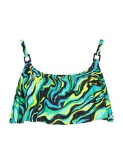 Yours Curve Black Abstract Print Bikini Top - Image 6 of 6