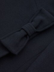 Reiss Navy Keri 4-9 yrs Wool Blend Funnel Neck Bow Coat - Image 4 of 4
