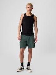 GAP Green Linen Cotton Cargo Shorts - Image 3 of 5