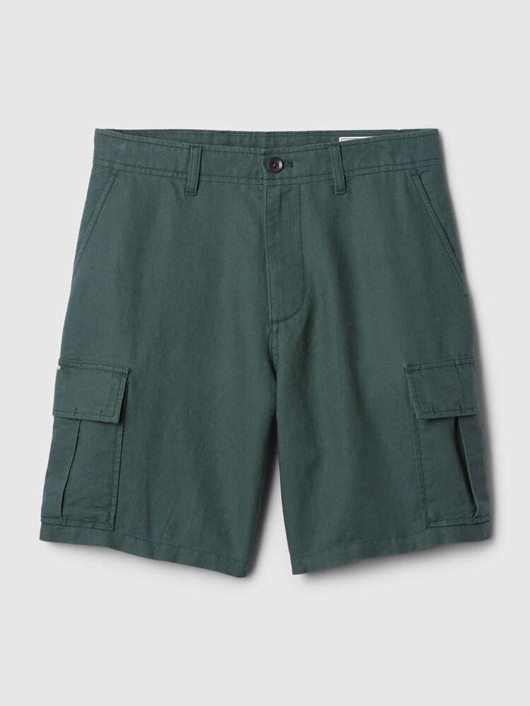 GAP Green Linen Cotton Cargo Shorts - Image 5 of 5