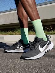Nike Black ReactX Pegasus Trail 5 Running Trainers - Image 1 of 13