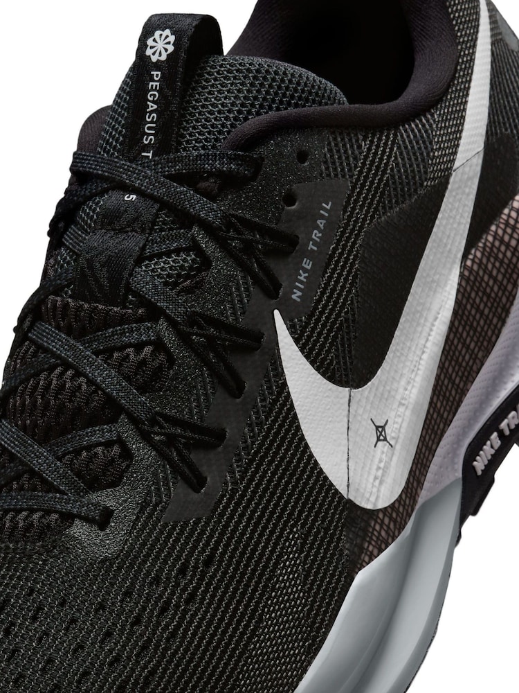 Nike Black ReactX Pegasus Trail 5 Running Trainers - Image 12 of 13