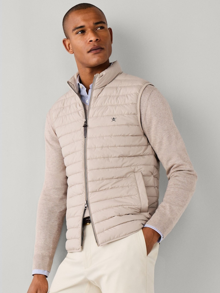 Hackett Brown Ultra Lightweight Gilet - Image 1 of 7 Hackett Brown Ultra Lightweight Gilet - Image 1 of 7