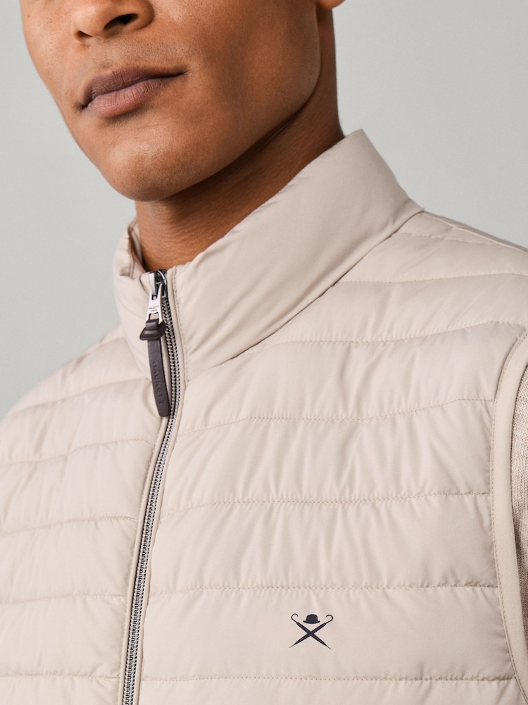 Hackett Brown Ultra Lightweight Gilet - Image 2 of 7 Hackett Brown Ultra Lightweight Gilet - Image 2 of 7