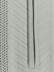 River Island Grey Muscle Fit Long Sleeve Texture Polo Knit T-Shirt - Image 4 of 4