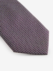 Purple Silk Textured Tie - Image 2 of 3