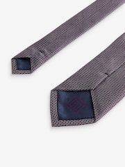 Purple Silk Textured Tie - Image 3 of 3