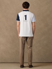 Hackett Blue Heritage Number Half-Placket Polo Shirt - Image 2 of 8