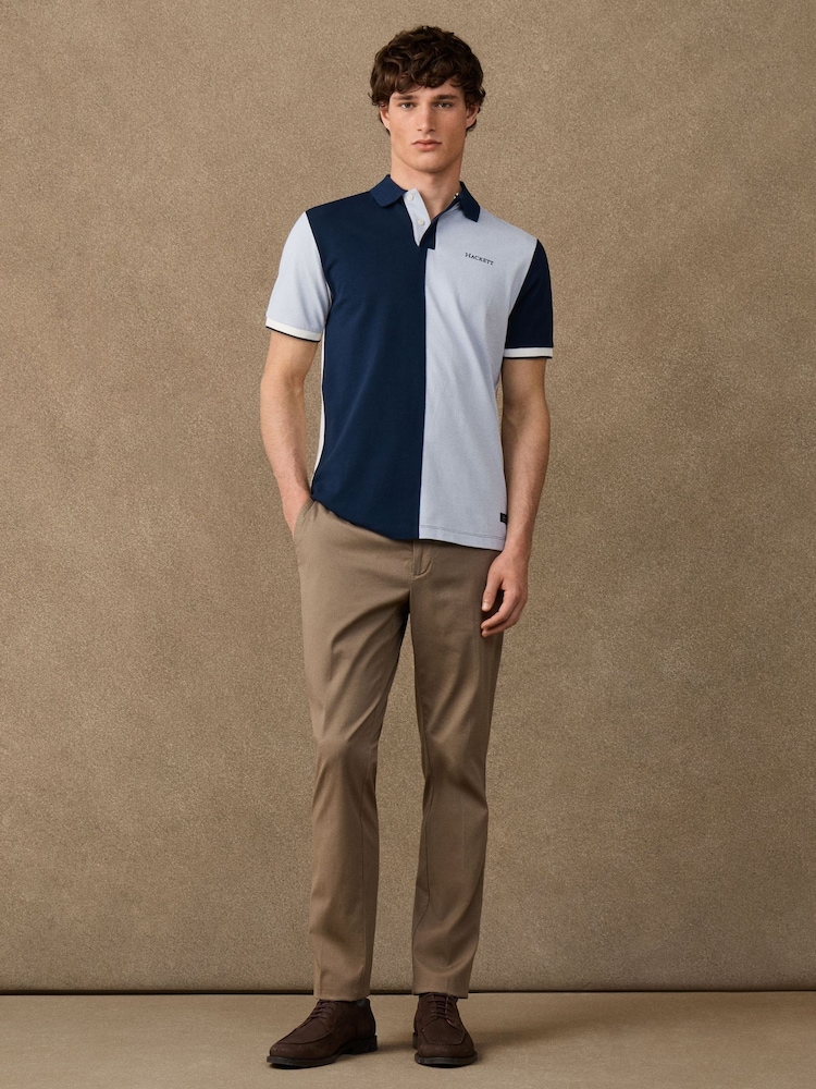 Hackett Blue Heritage Number Half-Placket Polo Shirt - Image 8 of 8 Hackett Blue Heritage Number Half-Placket Polo Shirt - Image 8 of 8