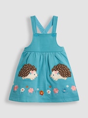 JoJo Maman Bébé Duck Egg Appliqué Pinafore Dress & Top Set - Image 2 of 6