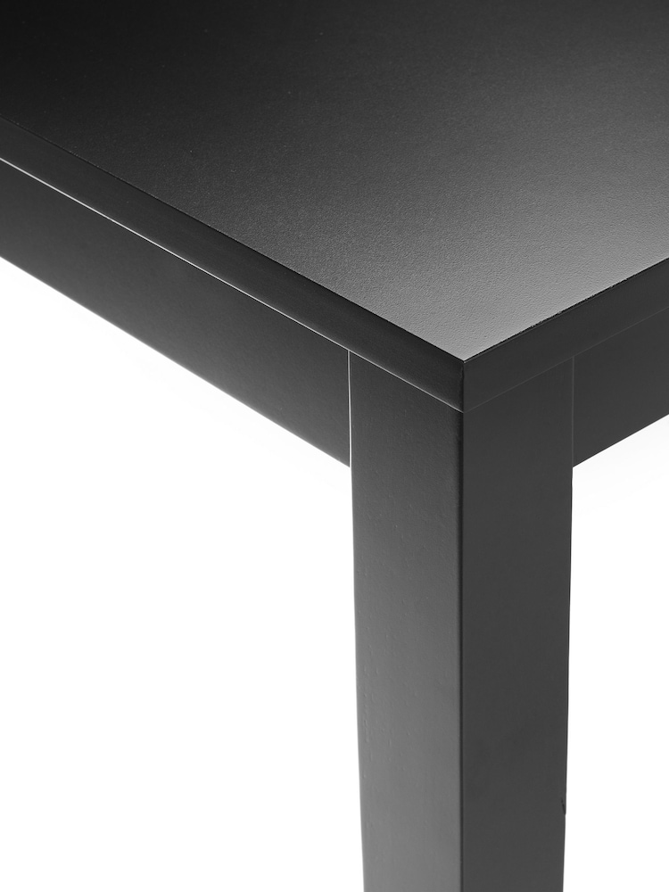 Julian Bowen Black Hudson Dining Table - Image 5 of 5 Julian Bowen Black Hudson Dining Table - Image 5 of 5
