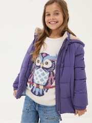 FatFace Everly Purple Padded Jacket - Image 3 of 6