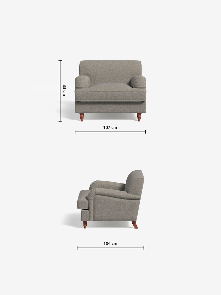 MADE.COM Basket Weave Pumice Grey Orson Loveseat - Image 3 of 3