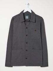 FatFace Grey Cotton Linen Worker Jacket - Image 5 of 5