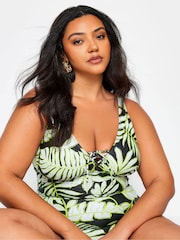 Yours Curve Black Plunge Swimsuit - Image 5 of 5