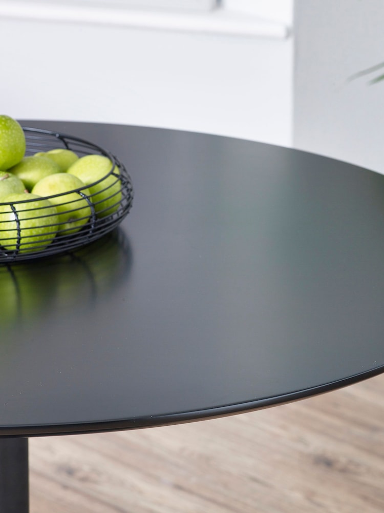 Julian Bowen Black Nero Round 100cm Table - Image 3 of 3