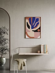 Paper Collective Brown Monstera Framed Wall Art Print in Natural Oak Frame - Image 2 of 4