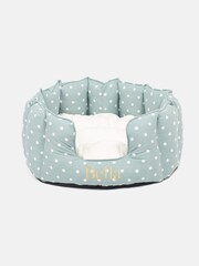 Lords and Labradors Duck Egg Spot 100% Cotton High Sided Dog Bed - Image 3 of 5
