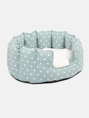 Lords and Labradors Duck Egg Spot 100% Cotton High Sided Dog Bed - Image 5 of 5