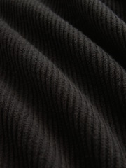 Negru - Rochie pulover tricotată midi cu mânecă lungă și decolteu în V - Image 5 of 5