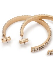 AllSaints Gold Stone Pearl Hoop Earrings - Image 3 of 3