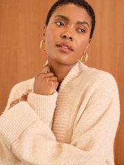 Love & Roses Beige Cosy Cardigan - Image 2 of 4