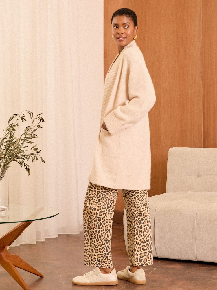 Love & Roses Beige Cosy Cardigan - Image 4 of 4